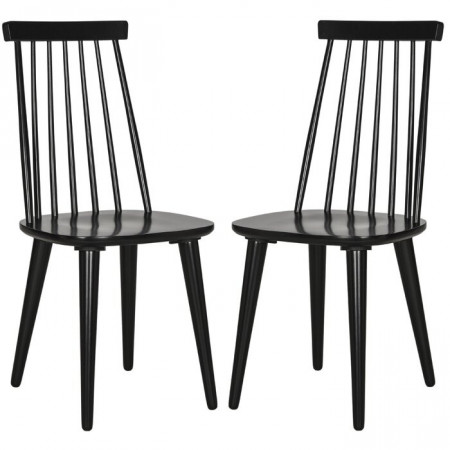 Set de 2 scaune Arikara, negre, 91,44 x 49 x 52 cm - Img 1