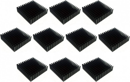 Set de 24 racitoare pentru imprimante 3D Easycargo, aluminiu, negru, 40 x 40 x 11 mm