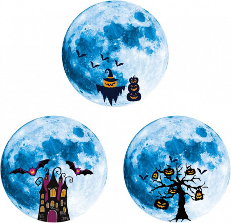 Set de 3 autocolante de Halloween MsdeBersSKER, policlorura, multicolor, 20 x 20 cm