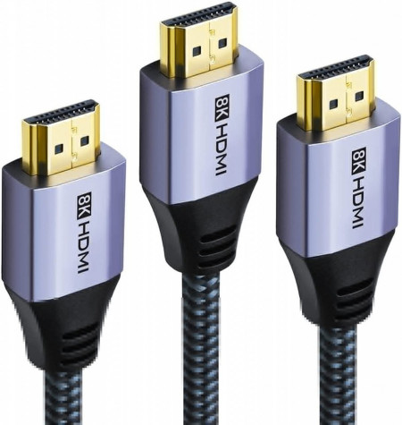 Set de 3 cabluri HDMI DDMALL, 8K, mov, 3 m