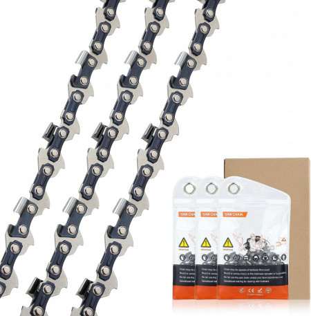 Set de 3 lanturi pentru Bosch UniversalChain 18 Savior, metal, argintiu, 33 legaturi de transmisie, 20 cm