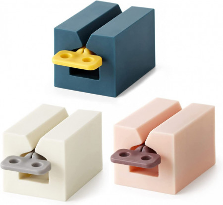Set de 3 prese pentru pasta de dinti SVUPUE, plastic, multicolor, 7 x 4 x 3,8 cm - Img 1