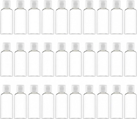 Set de 30 sticlute TUPARKA, plastic, transparent, 9,9 x 3,5 cm, 60 ml - Img 1