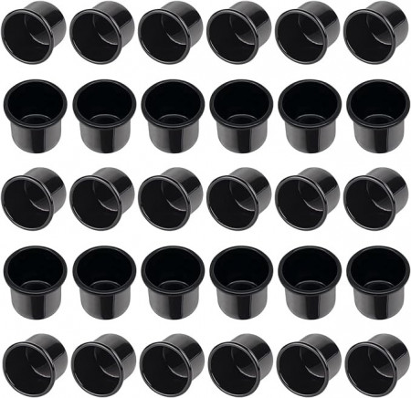 Set de 30 suporturi de lumanari STHGDONA, aluminiu, negru, 22,8 mm