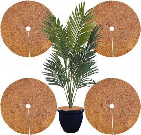 Set de 4 discuri multifunctionale de mulcire Cossteo, nuca de cocos, natur , 60 cm - Img 1