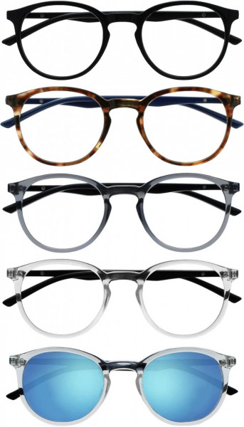 Set de 5 perechi de ochelari pentru citit la soare Opulize, multicolor, marimea +2.0