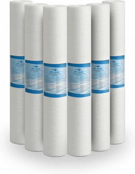Set de 6 filtre pentru apa Bellerophon, polipropilena, alb, 10 microni, 50,8 cm h - 6,2 cm W