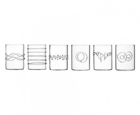 Set de 6 pahare transparente de lichior Deco - Img 1