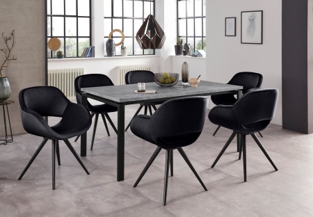 Set de doua scaune Aurora, Negru