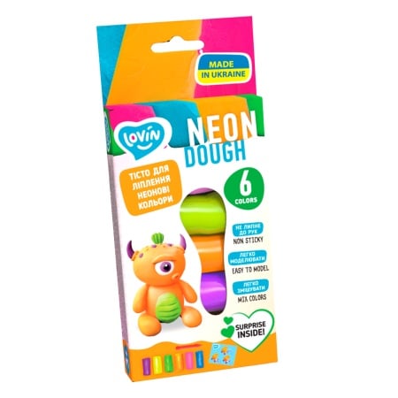 Set plastilina Lovin 6pcs*15gr - Neon