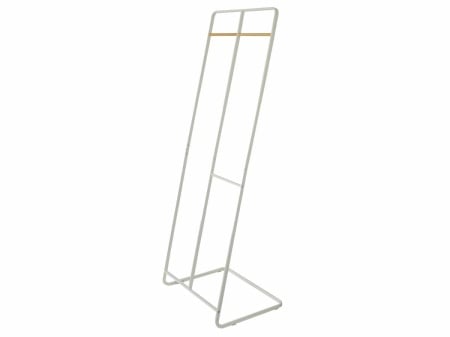 Stand pentru haine Tower, metal/lemn, alb/natur, 61 x 163 x 45 cm