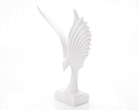 Statueta "Bird" White din rasina