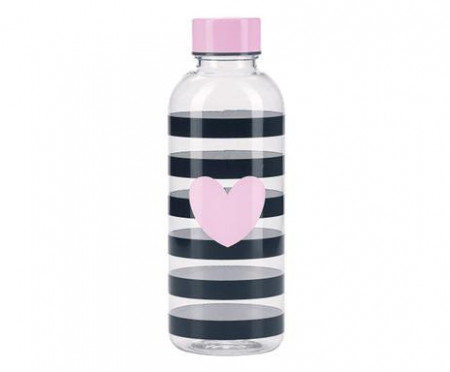 Sticlă de apă Me Strip cu inimă roz - Img 1