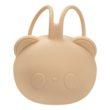 Suport pentru suzeta din silicon, AppeKids, The Little Bear - Bubble Beige