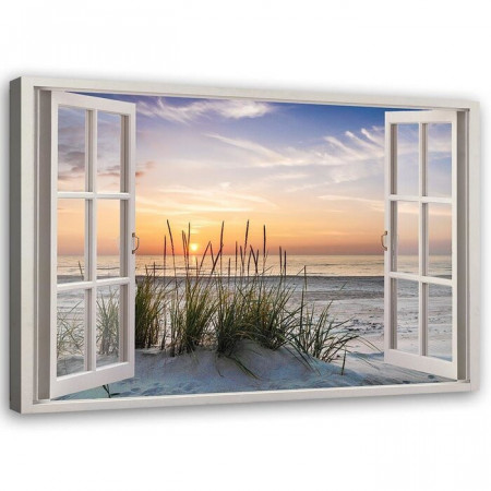 Tablou „Window to the Beach”, 80 x 120 x 3 cm - Img 1