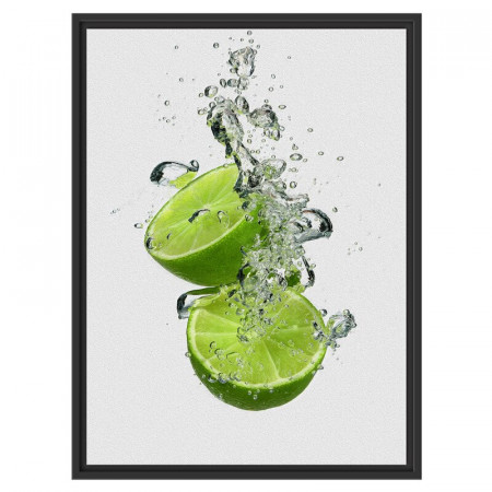 Tablou Delicious Green Limes in Water, 60 x 80 cm - Img 1