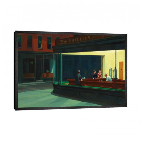 Tablou &#039;Nighthawks, 1942&#039; by Edward Hopper, 46 x 66 cm - Img 1