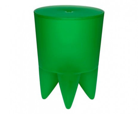 Taburet Bubu, plastic, verde, 32,5 x 44 cm - Img 1