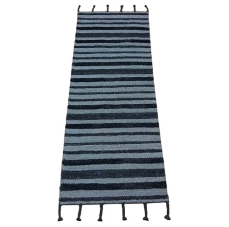 Traversa Elbgestoeber, lana/ bumbac/ poliester, gri, 90 x 250 cm