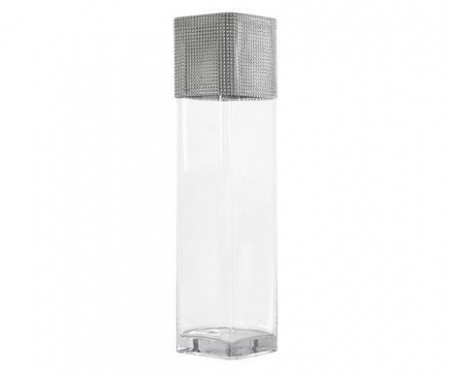 Vaza gri glam / transparent, H 50 cm - Img 1