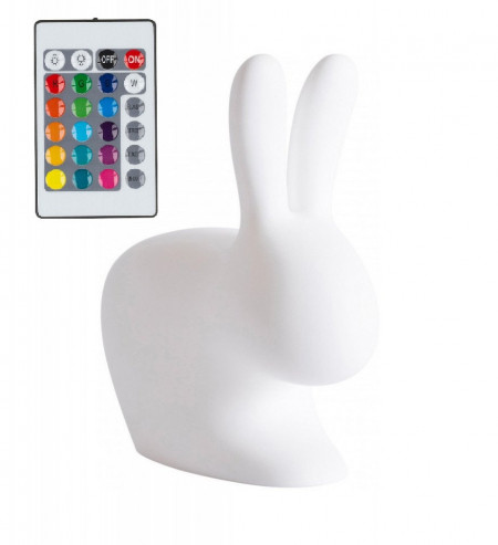 Veioza cu telecomanda Rabbit, alba, 69 x 80 x 40 cm, 8w - Img 1