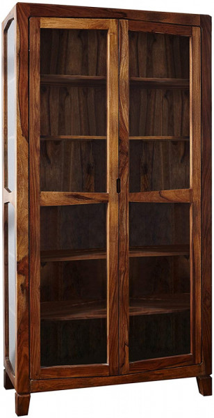 Vitrina Ancona, lemn, maro, 100 x 45 x 195 cm - Img 1