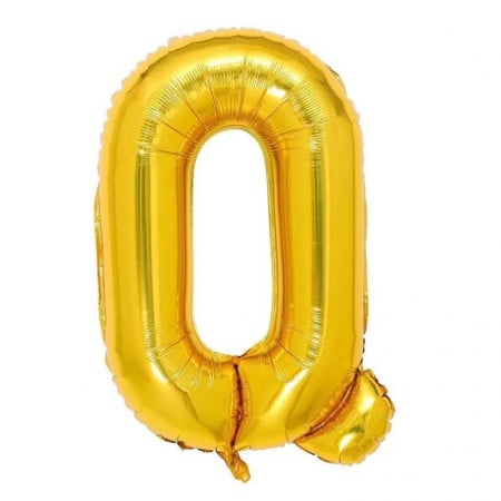 Balon aniversar Maxee, litera Q, auriu, 40 cm