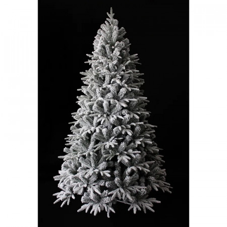 Brad artificial de Craciun The Seasonal Aisle, PVC/PE, alb/verde, 213 x 105 cm