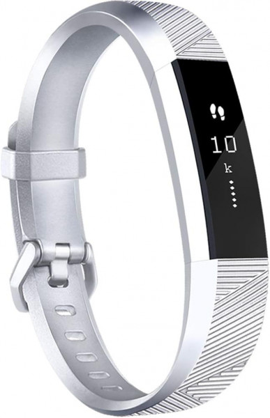Bratara de inlocuire pentru Fitbit Alta/Alta HR Tobfit, TPU, argintiu, 6,5-20,5 cm