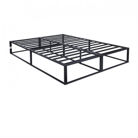 Cadru pat Denice din metal, negru, 150cm L x 200cm L x 30cm H - Img 1