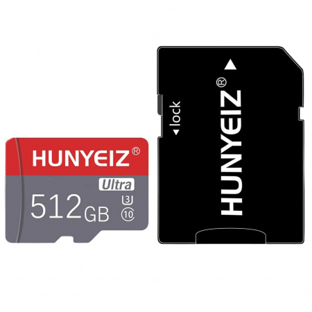 Card Micro SD cu adaptor Hunyeiz, 512 GB, clasa 10