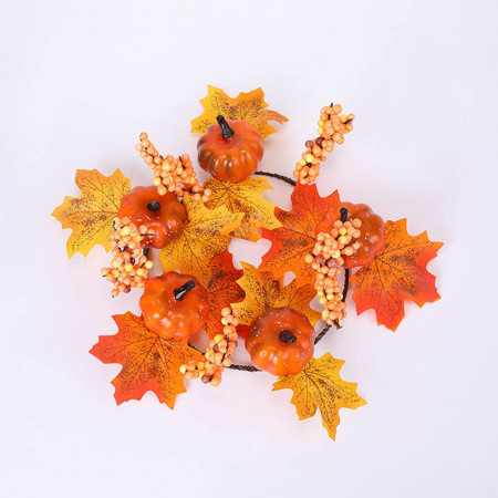 Coronita decorativa cu dovlecei pentru toamna LEXISONG-Zgr, portocaliu, spuma