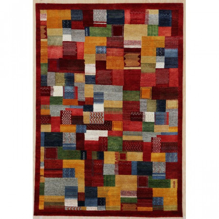 Covor Chisdock Nomad, lana, rosu, 90 x 160 cm - Img 1