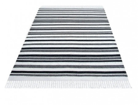 Covor Timbers, textil, alb/negru, 200 x 300 cm