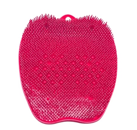 Covoras pentru curatarea picioarelor Hxizmy, silicon, roz, 27 x 21 x 24 cm