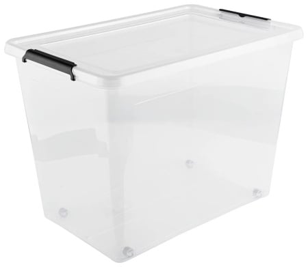 Cutie cu capac Action transparentă, aprox. 80l