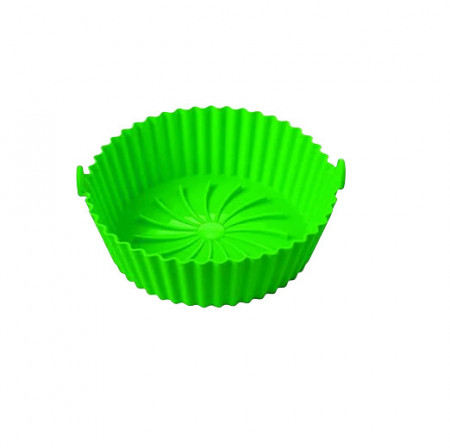Forma din silicon pentru friteuza cu aer cald Yawmlye, verde, 13 x 17 x 6 cm