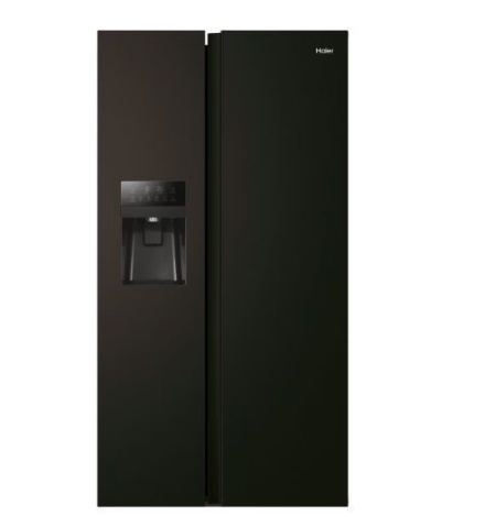 Frigider Side by Side Haier, SBS 90 Seria 5, No Frost, Clasa D, LED, Negru, cu ambalaj deteriorat