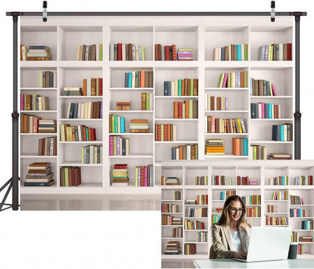 Fundal foto model biblioteca LYWYGG, vinil, multicolor, 2,1 x 1,5 cm