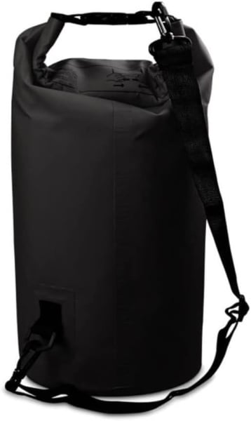 Geanta impermeabila Obastyle, PVC, negru/alb, 15L