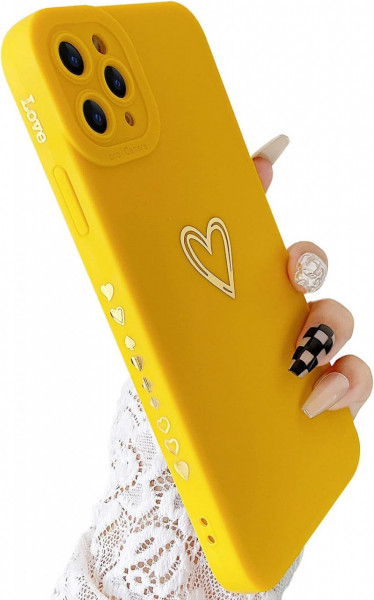 Husa de protectie pentru iPhone 11 PRO SmoBea, silicon, galben/auriu, 5,8 inchi