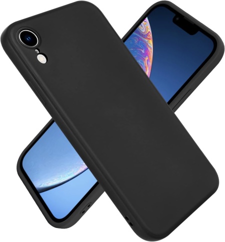 Husa de protectie pentru iPhone XR Newseego, silicon, negru, 6,1 inchi