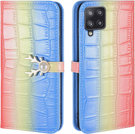 Husa de protectie pentruSamsung Galaxy A12 Aisenth, piele PU, multicolor, 6,5 inchi