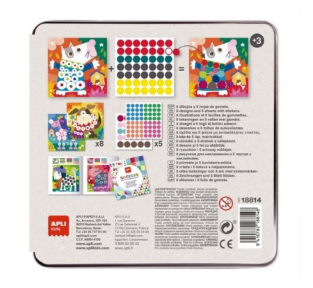 Joc creativ cu autocolante, Micii Catelusi, APLI, 3 ani+