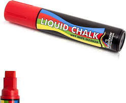 Marker cu creta lichida Rainbow Chalk, rosu, 15 mm