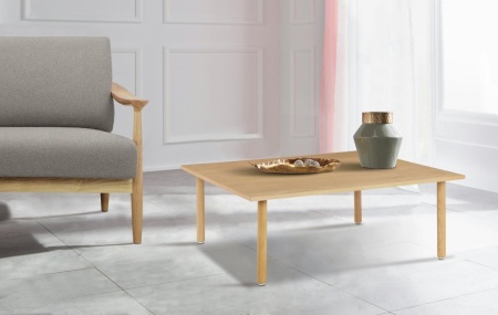 Masa de cafea Annelise, MDF, natur, 100 x 38 x 100 cm