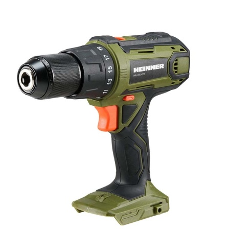 Masina de gaurit si insurubat (bormasina) pe acumulator cu impact Heinner HR-LMGA002, 18 V, 50 Nm, 1750 RPM, 9000-32.400 percutii/min, 13 mm mandrina, tehnologie OnePower, fara acumulator incarcator