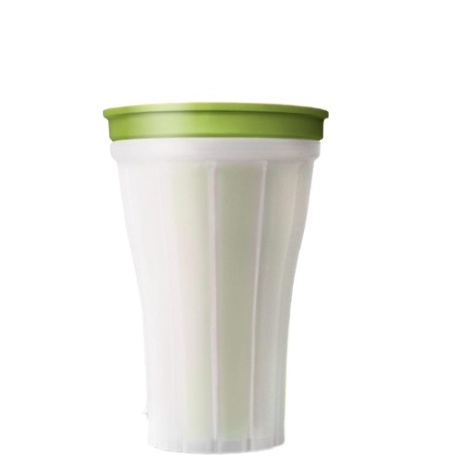 Pahar pentru bauturi cu gheata Duufun, silicon, alb/verde, 150 ml, 14,5 x 9,8 cm