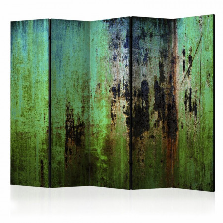 Paravan Chappel, lemn masiv, verde, 172 x 225 x 3 cm - Img 1