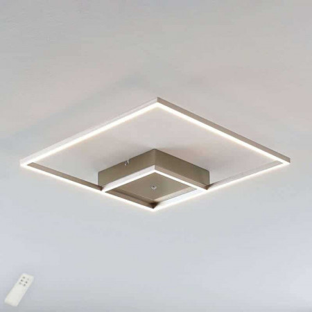 Plafoniera Bobi, LED, metal, gri, 46 x 46 cm - Img 1